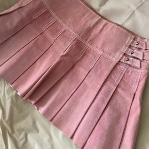 Arden B Leather pink mini skirt